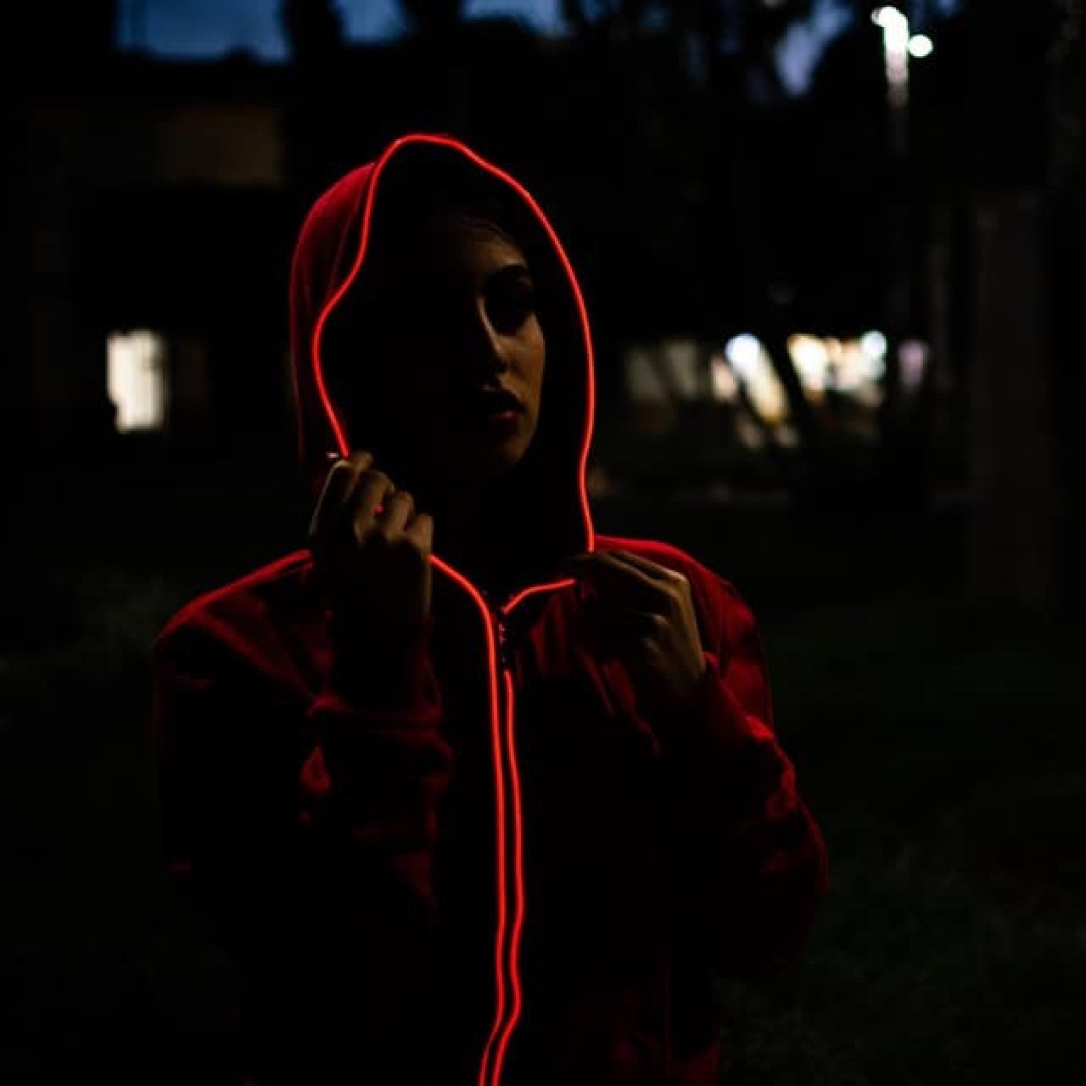Hoodie Moonys Red Con Luz Led