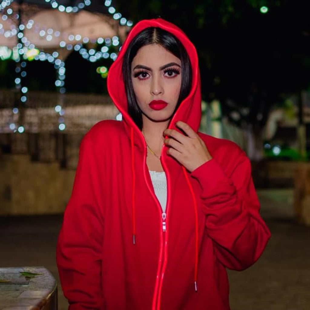 Hoodie Moonys Red Con Luz Led