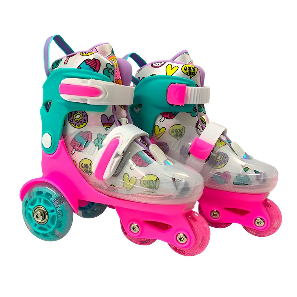 Patines Ajustables Entrenadores Chicago Rosa